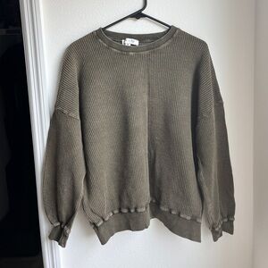 Waffle knit sweater